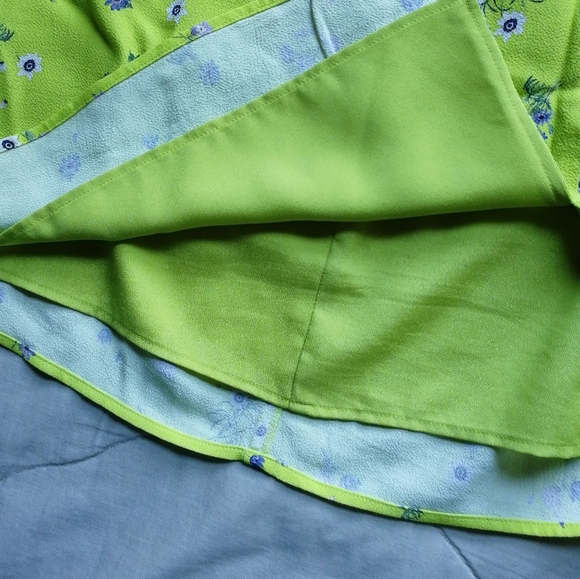 SUNDAY BEST Tatiana Skirt Pear Green Purple Taupe Floral Mini Size 4 Aritzia - Picture 7 of 15